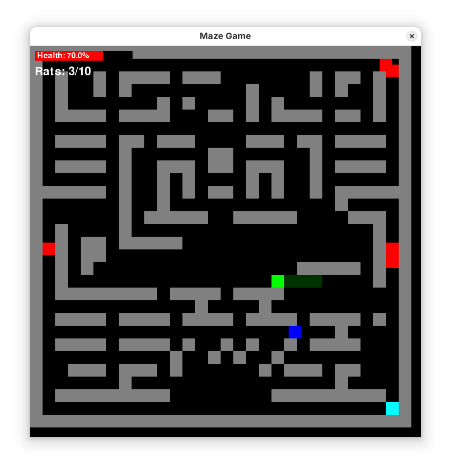 Dot-based maze with score of 32